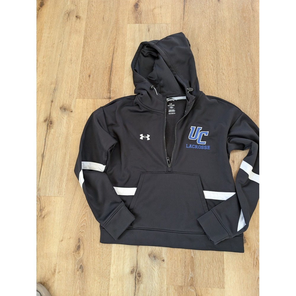Under Armour Boy's Navy Blue Zip‎ Up Hoodie Size YS, UC Lacrosse